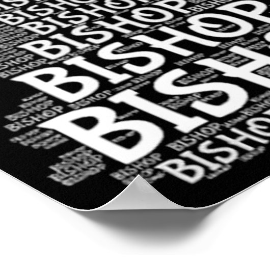 Schach Bishop Word Picture Poster (Ecke)