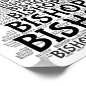 Schach Bishop Word Picture Poster (Ecke)