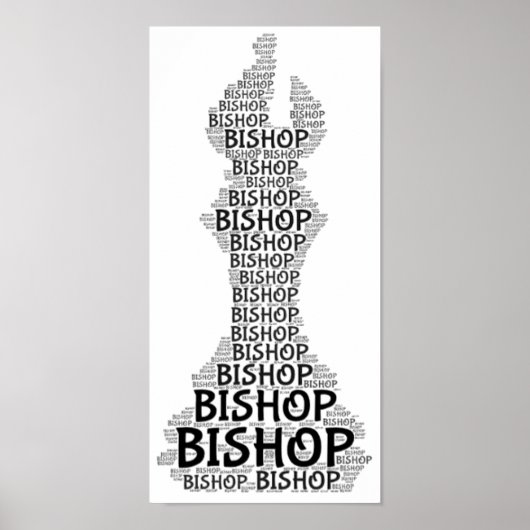 Schach Bishop Word Picture Poster (Vorne)