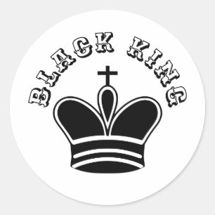 Schach Black King Runder Aufkleber