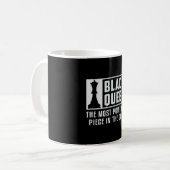 Schach Black Queen Schachbrett Schachbrett Geschen Kaffeetasse (Vorderseite Links)