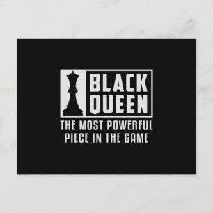 Schach Black Queen Schachbrett Schachbrett Geschen Postkarte