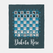Schach-Blanket - Schachthaubendecke - Schach-Fleec Fleecedecke (Vorderseite)