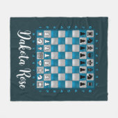 Schach-Blanket - Schachthaubendecke - Schach-Fleec Fleecedecke (Vorderseite (Horizontal))