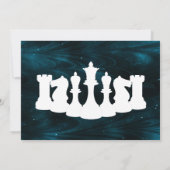 Schach Blauer Nebel Klassische Schachpartien Gebur Einladung (Rückseite)