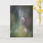 Schach-Blume Natur-Foto Karte (Gelbe Blume)