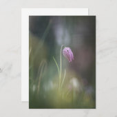 Schach-Blume-Natur-Fotokarte (Vorne/Hinten)