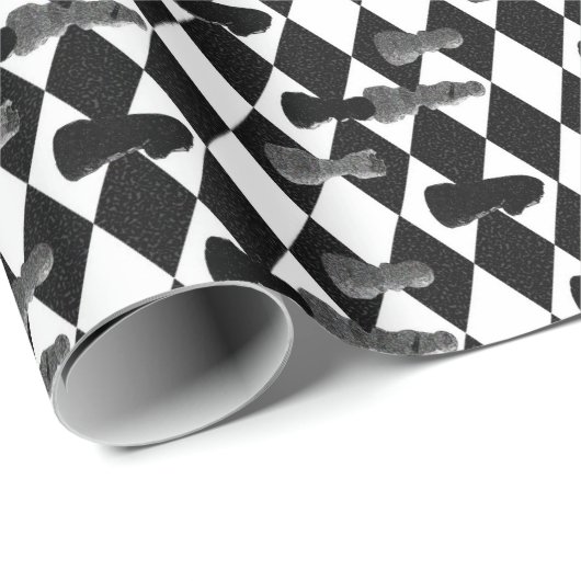 Schach-Brett Geschenkpapier (Rolleneckpunkt)