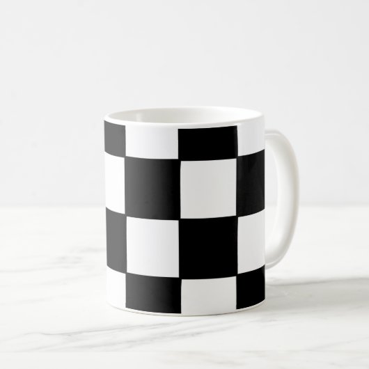 Schach-Brett Kaffeetasse (VorderseiteRechts)