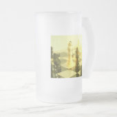 Schach-Brett-mattierte Glasbier-Tasse Mattglas Bierglas (VorderseiteRechts)