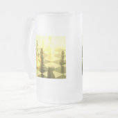 Schach-Brett-mattierte Glasbier-Tasse Mattglas Bierglas (Vorderseite Links)