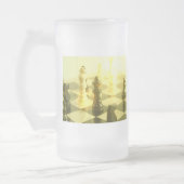 Schach-Brett-mattierte Glasbier-Tasse Mattglas Bierglas (Links)