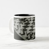 Schach-Brett Zweifarbige Tasse (Vorderseite Links)