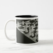 Schach-Brett Zweifarbige Tasse (Links)