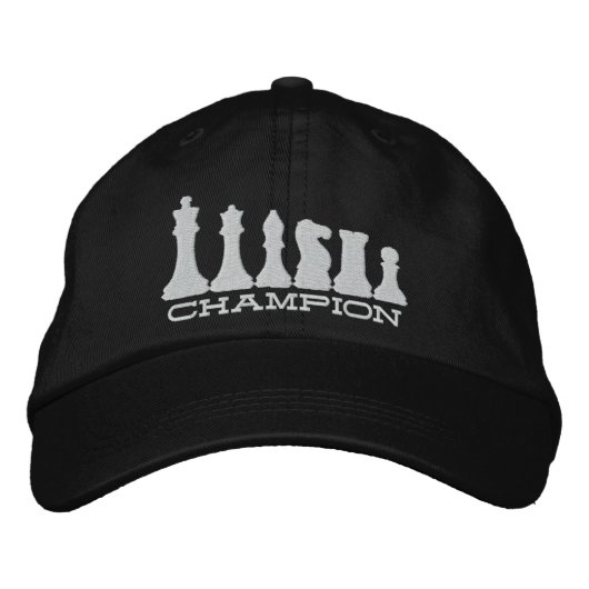 Schach Champion Bestickte Baseballkappe (Vorderseite)