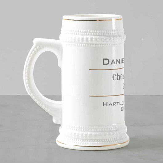 Schach Champion Bierglas