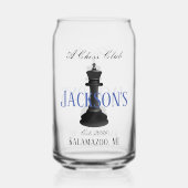 Schach Club w Classic King Zeichne Trinkbehälter B Dosenglas (Vorderseite)