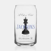 Schach Club w Classic King Zeichne Trinkbehälter B Dosenglas (Rückseite)