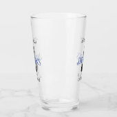 Schach Club w Classic King Zeichnend Pint Beer Sod Glas (Links)