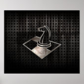 Schach; Cool Schwarz Poster (Vorne)