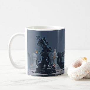 Schach - Cooles blaues Foto Kaffeetasse