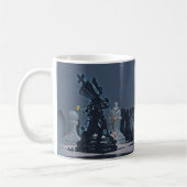 Schach - Cooles blaues Foto Kaffeetasse (Links)