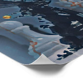 Schach - Cooles blaues Foto Poster (Ecke)