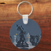 Schach - Cooles blaues Foto Schlüsselanhänger (Vorderseite)