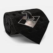 Schach; Cooles Schwarzes Krawatte (Gerollt)