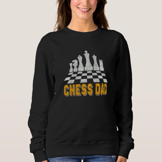 Schach-Daddy-Spruch 1 Sweatshirt (Vorderseite)