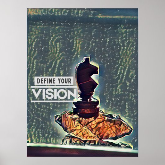 Schach - Definieren Sie Ihre Vision Poster (Vorne)