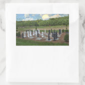 Schach der Lebensgröße Rechteckiger Aufkleber (Tasche)