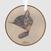 Schach der Schlafkitten Acryl-Ornament (Sepia) Ornament (Rückseite)