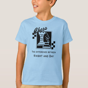 Schach der Unterschied zwischen Ritter und Tag T-Shirt