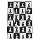 Schach-Design-Geschenktasche Mittlere Geschenktüte (Rückseite)