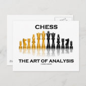 Schach die Art der Analyse Postkarte (Vorne/Hinten)