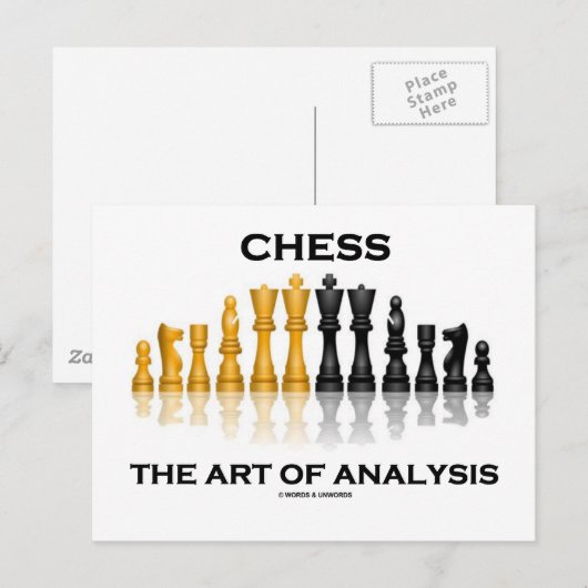Schach die Art der Analyse Postkarte (Vorne/Hinten)