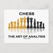 Schach die Art der Analyse Postkarte (Vorderseite)