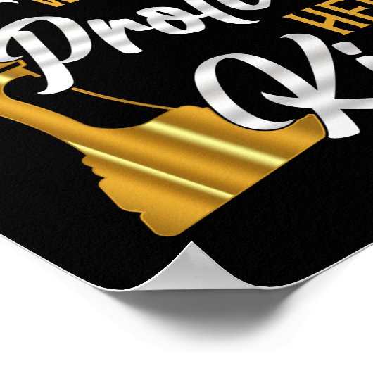 Schach die Königin wird ihren König immer schützen Poster (Ecke)