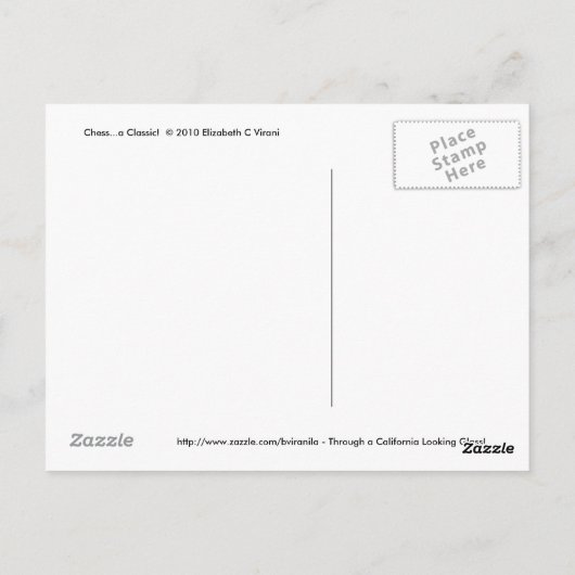 Schach... ein Klassiker! Postkarte (Rückseite)