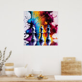Schach ein Spiel der Könige AI Fantasy Digital Art Poster (Küche)