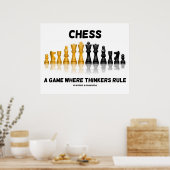 Schach ein Spiel, in dem Denker regieren Poster (Küche)