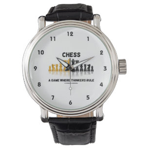 Schach ein Spiel, wo Denker anordnen (Schach-Set) Armbanduhr