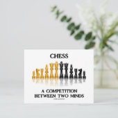 Schach ein Wettbewerb zwischen zwei Verstand Einladung (Stehend Vorderseite)
