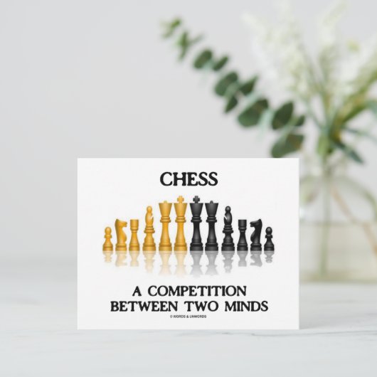 Schach ein Wettbewerb zwischen zwei Verstand Einladung (Stehend Vorderseite)