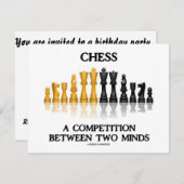 Schach ein Wettbewerb zwischen zwei Verstand Einladung (Vorne/Hinten)