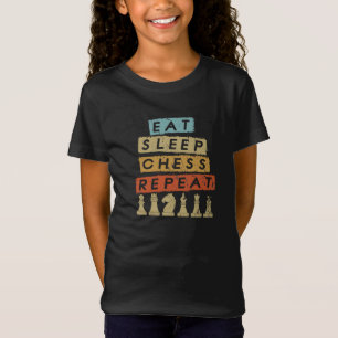 Schach - Essen Schlaf Schach Wiederholen T-Shirt