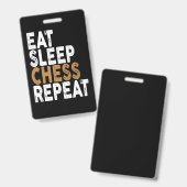 Schach essen wiederholen Schach Ausweis (Vorder- & Rückseite)