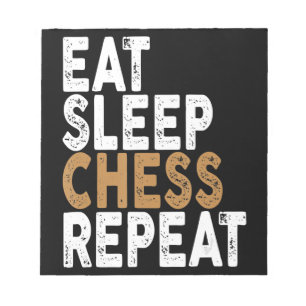 Schach essen wiederholen Schach Notizblock