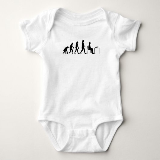 Schach - Evolution des Schachspielers Baby Strampler (Vorderseite)
